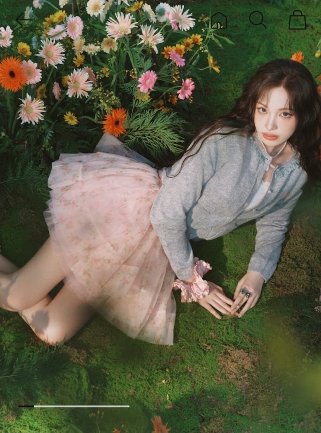 민주킴 에잇세컨즈 시스루 프릴 원피스 상품이미지1