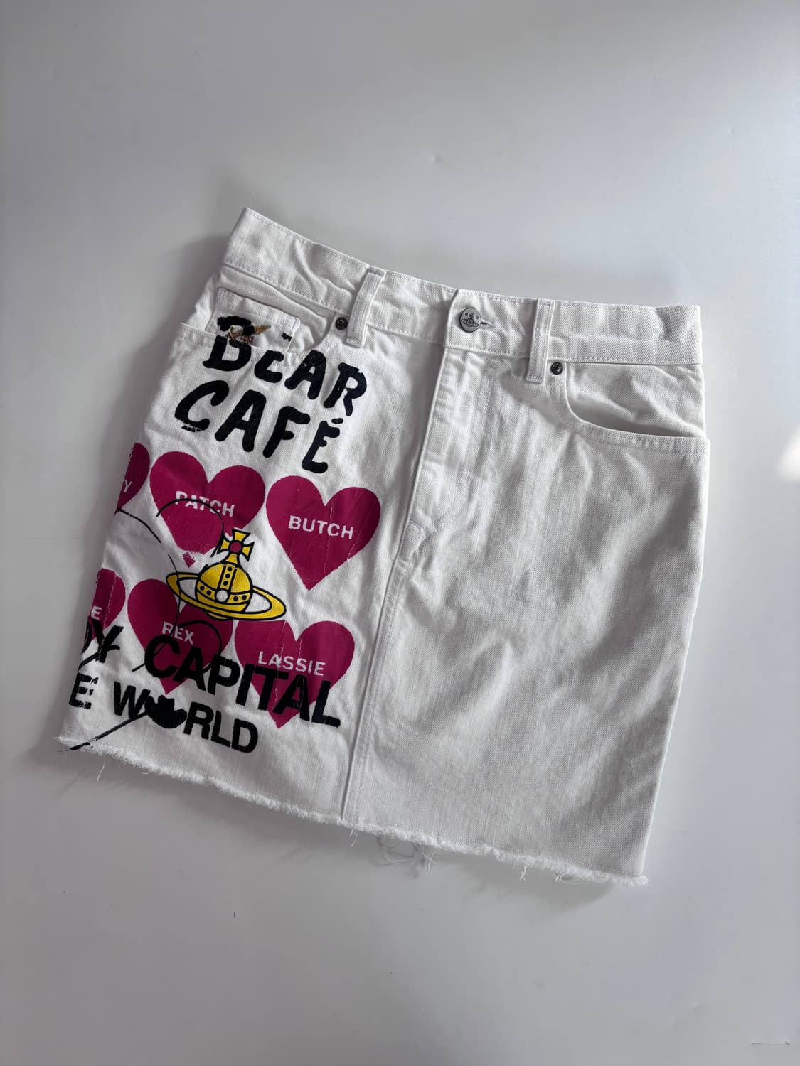 비비안웨스트우드 프린팅 화이트 H 스커트  상품이미지3