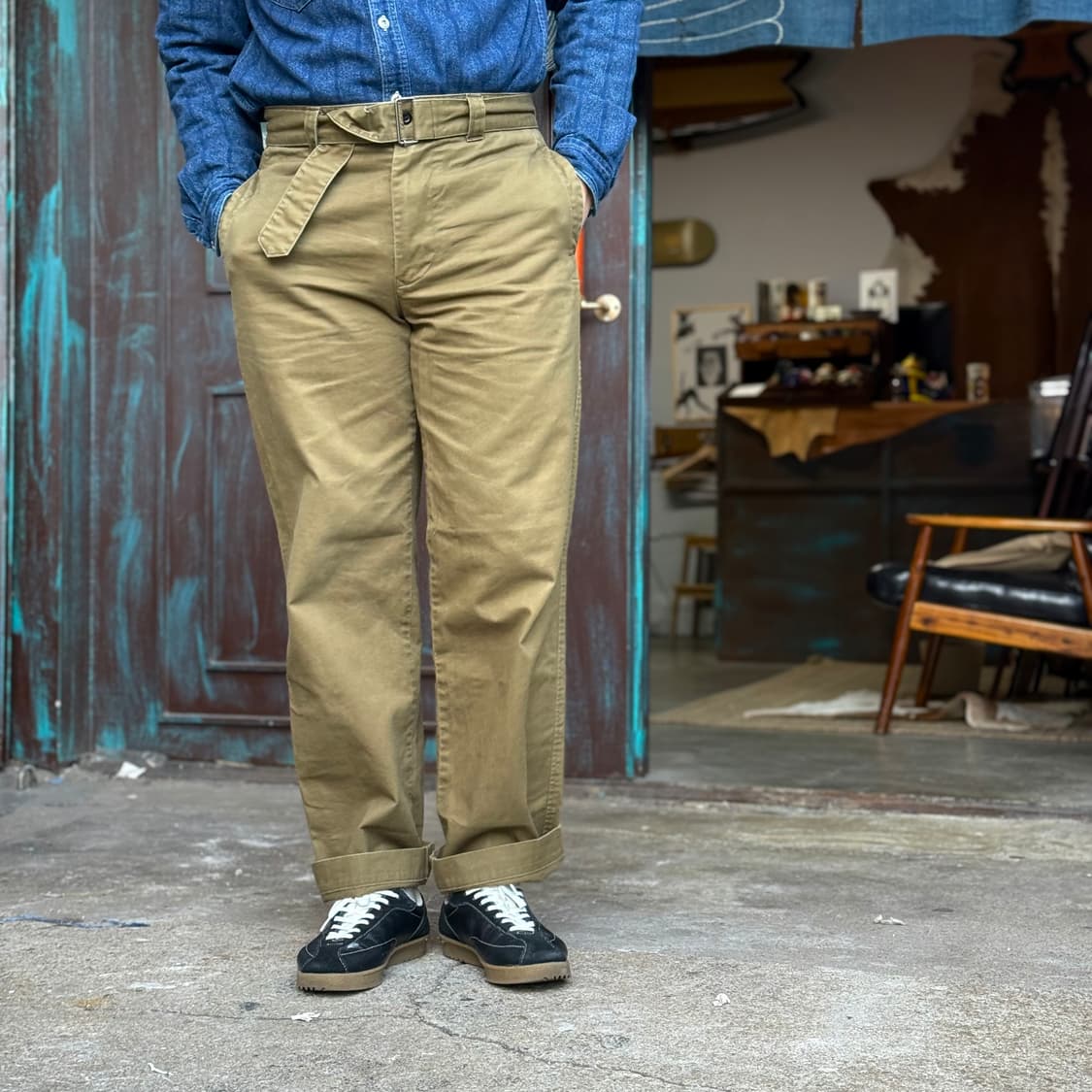 MHL 슬라이드 어드저스트 트라우저 코튼 블랜드 드릴 L 상품이미지8