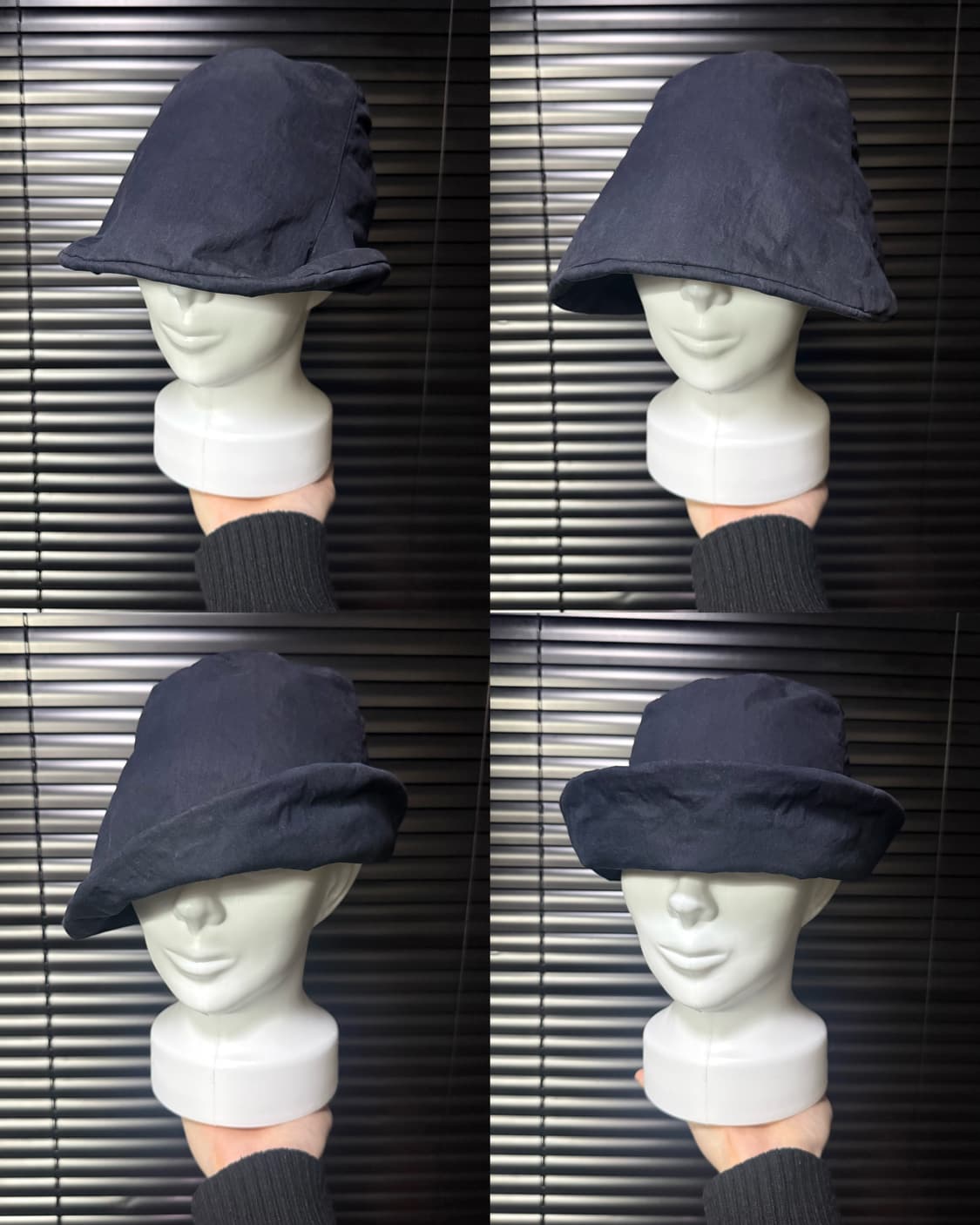 피에르가르뎅 벙거지 버킷햇 철사 네이비 남색 헌팅캡 에스닉 뉴스보이캡  상품이미지1