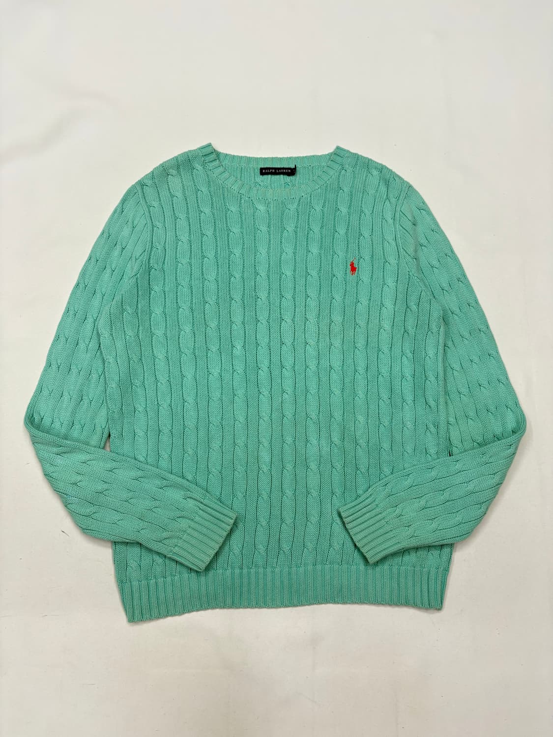 폴로 랄프로렌 민트 꽈베기 케이블 니트 상품이미지1