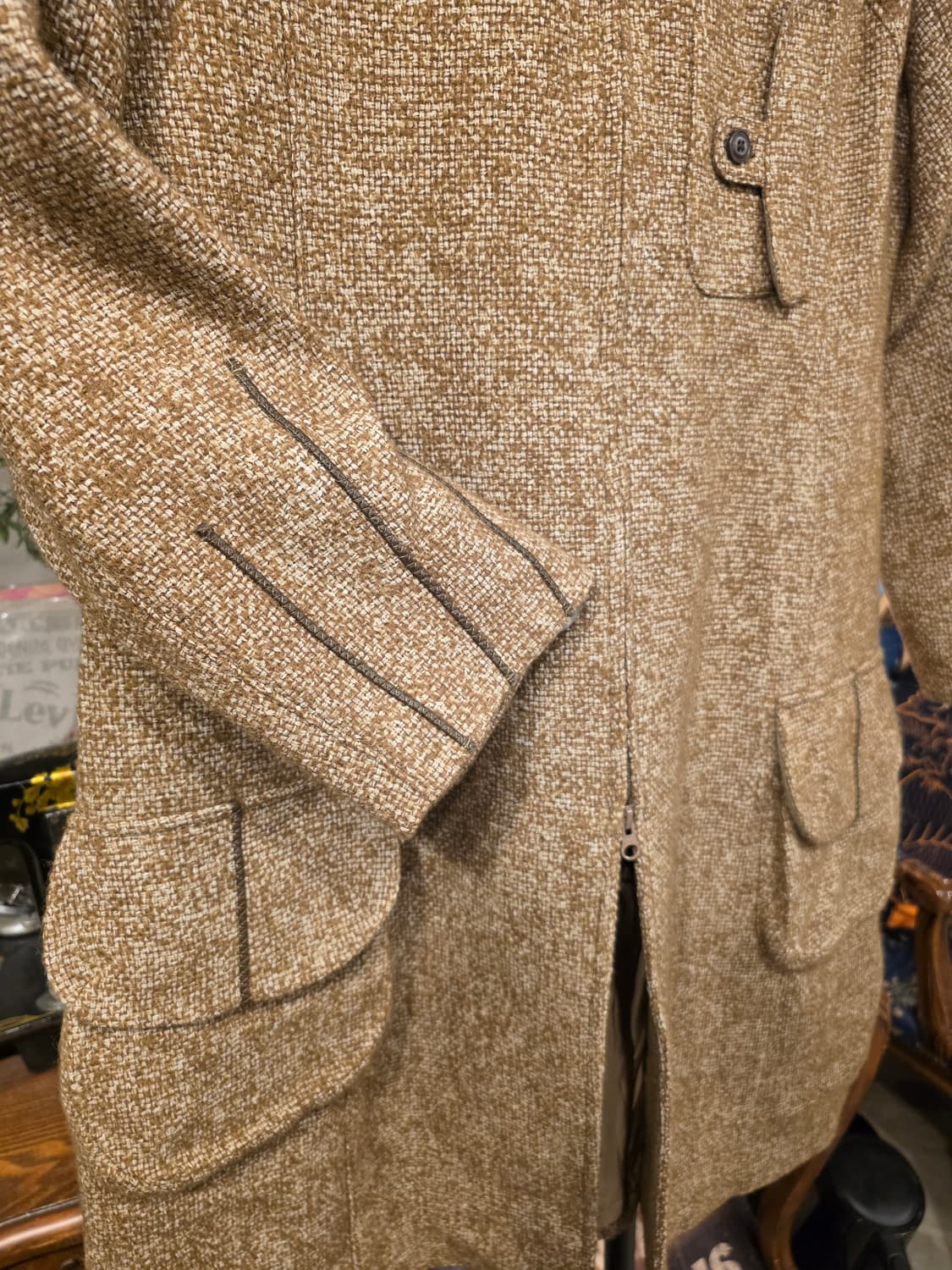 디테일 울 롱코트 (F594) 상품이미지4