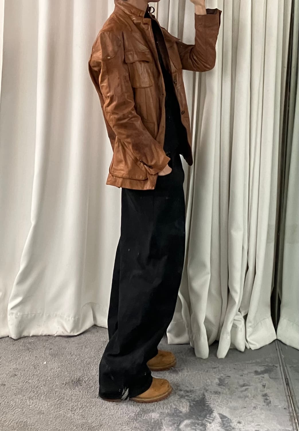 D'URBAN 브라운 양가죽 자켓 L 상품이미지9