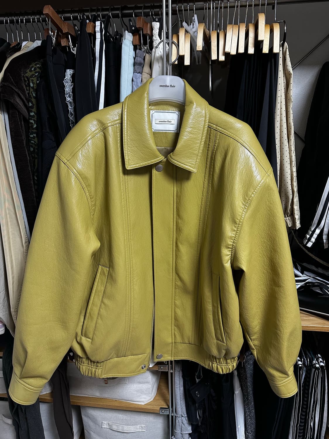 오버듀플레어 빈티지 레더 블루종 상품이미지1