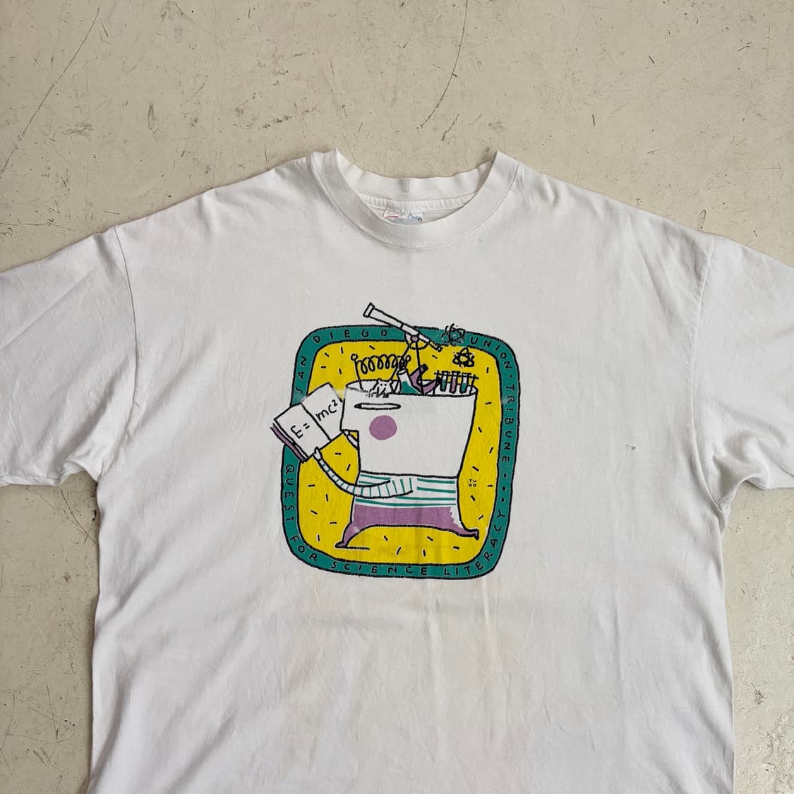 90s USA San Diego Union-Tribune 반팔티 XL 상품이미지4