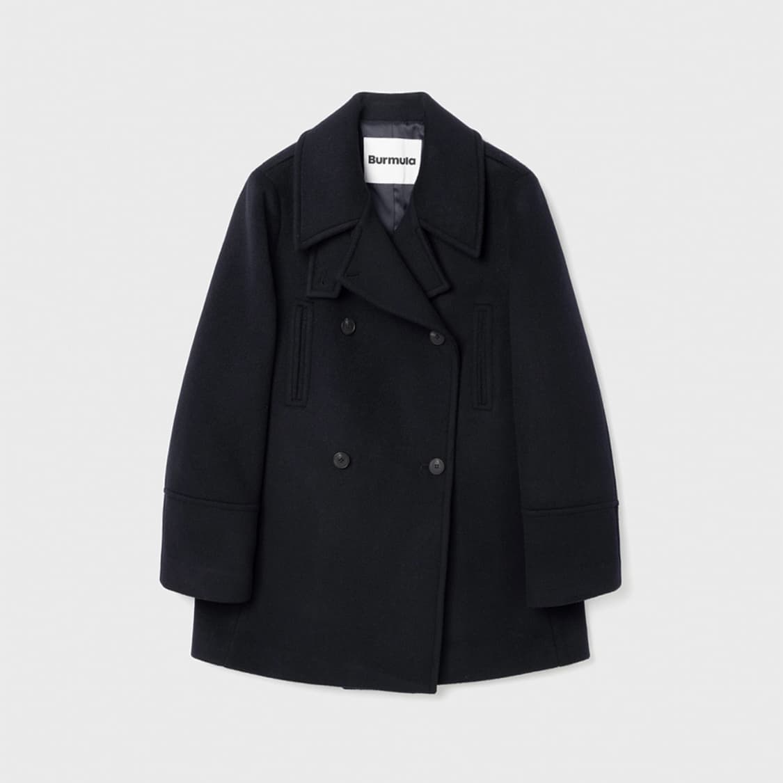 [버뮬라] WOOL PEA COAT NAVY 상품이미지2