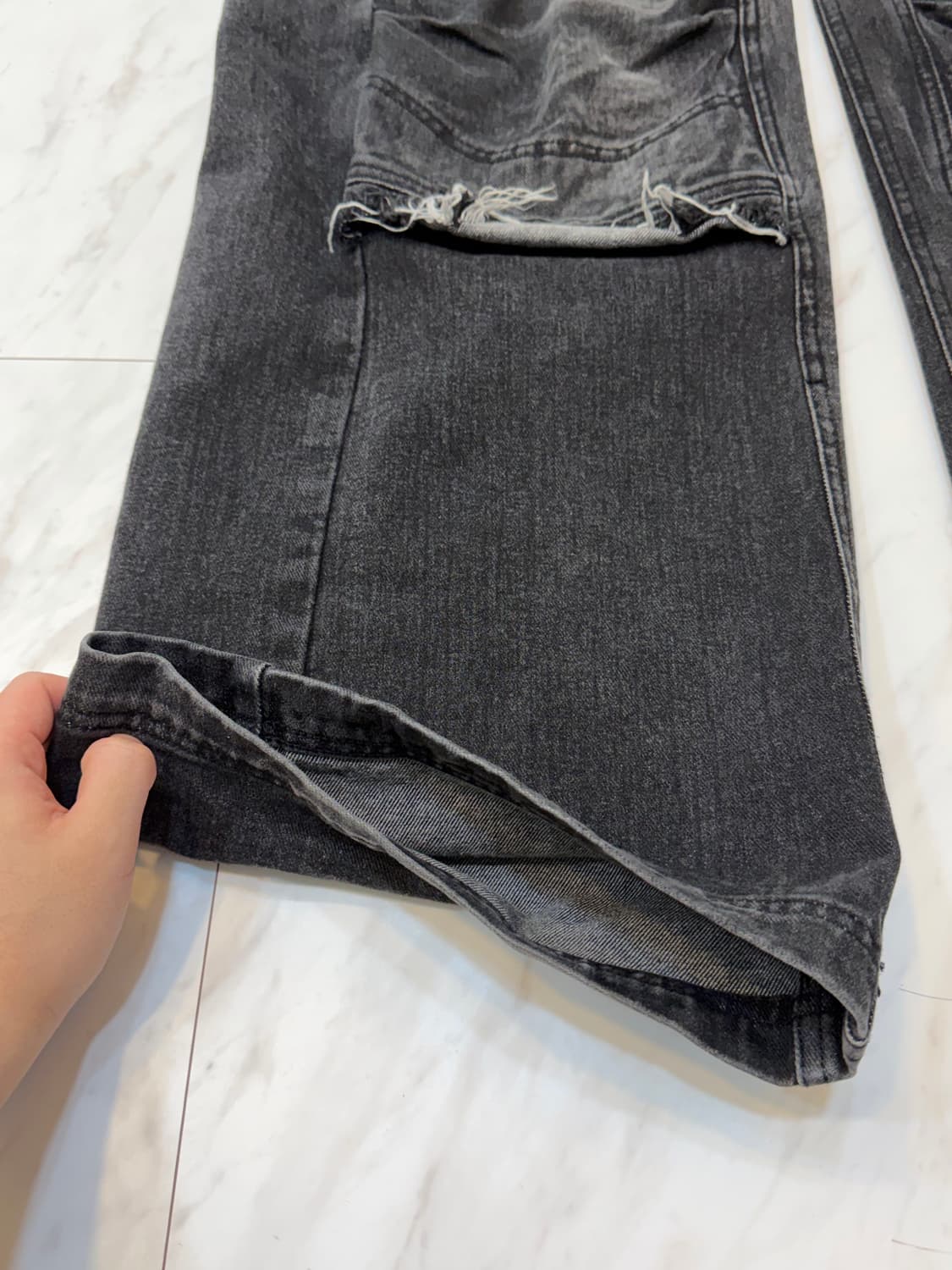 [S] BLR BLUER 비엘알 니 포인트 데님 팬츠 상품이미지7