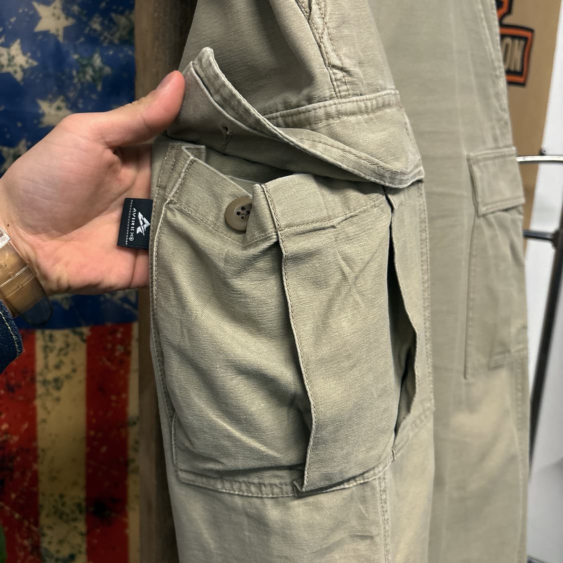 90s 아비렉스 US AMRY 42년도 복각 카고팬츠 비조스트랩 N628 상품이미지5