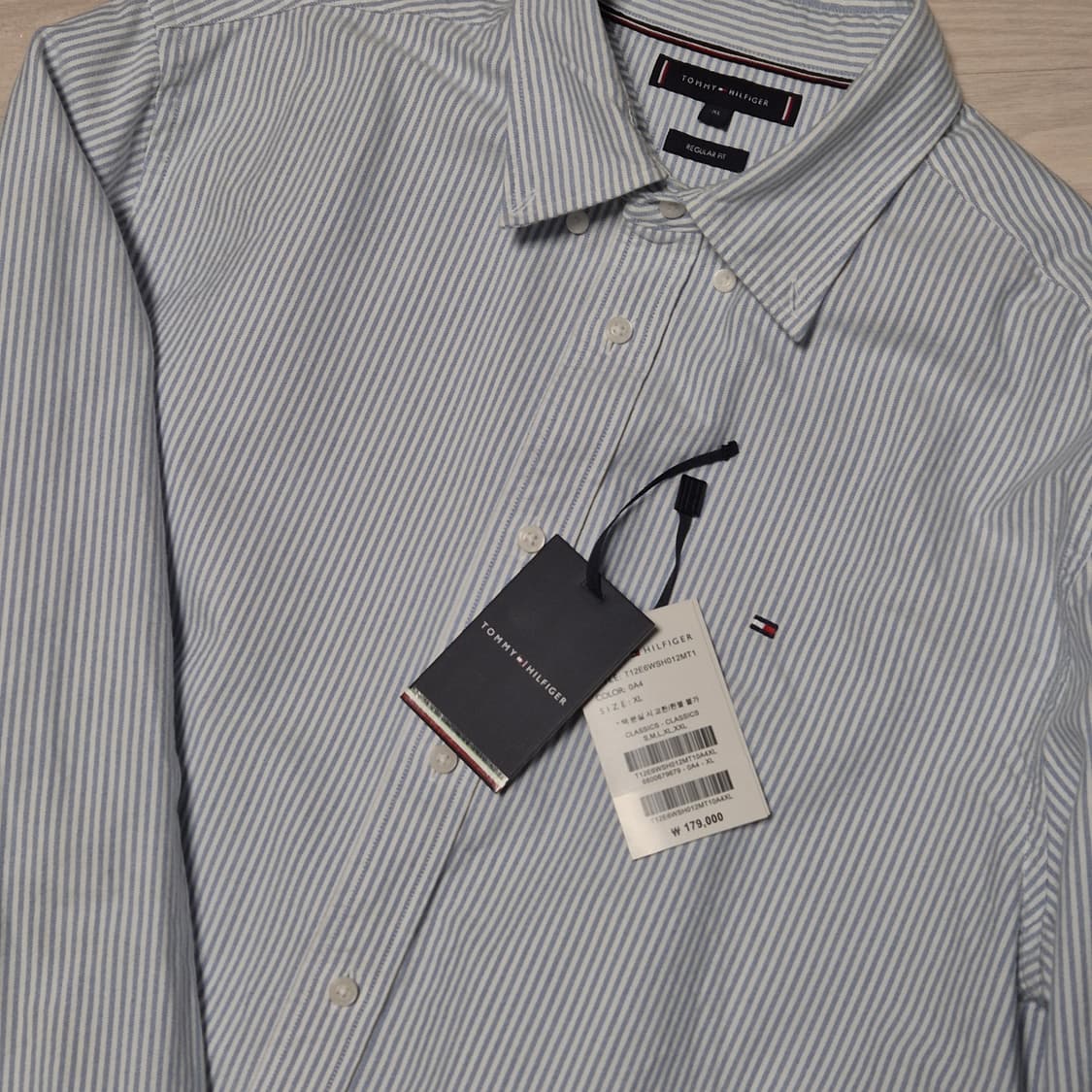 타미힐피거 스트라이프 셔츠 블루 XL 상품이미지2