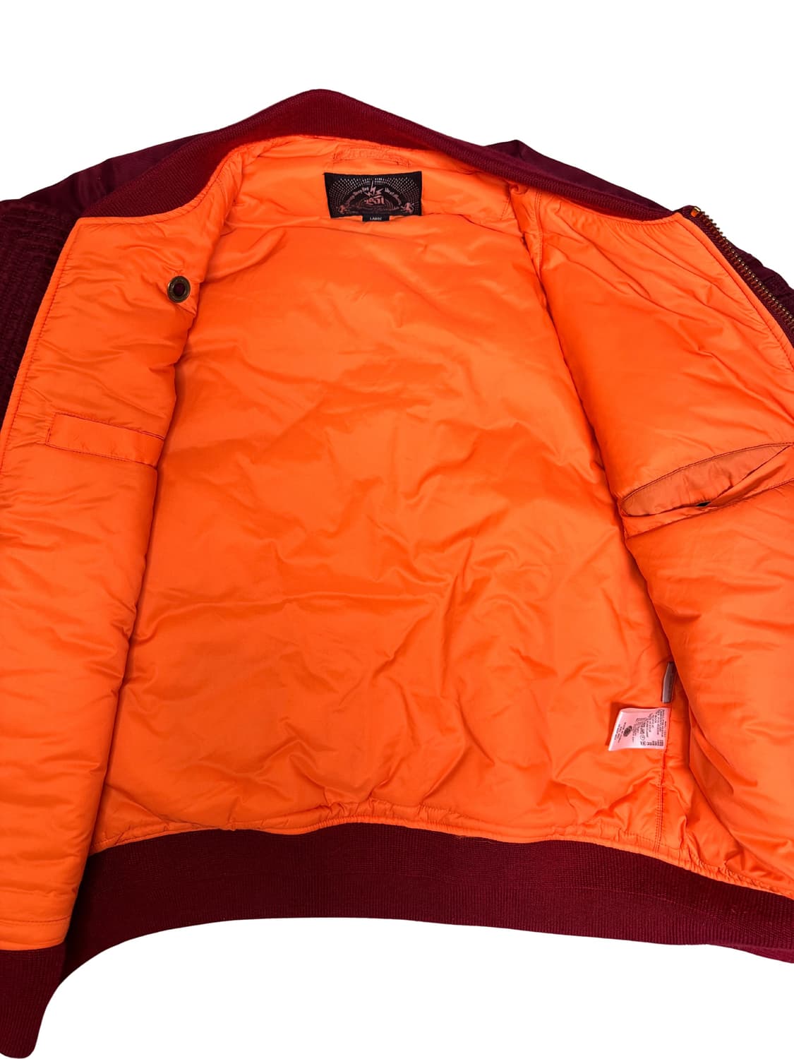 BAL ORIGINAL 마원 ma-1 유틸리티 항공점퍼 ma1 버건디 L 상품이미지8