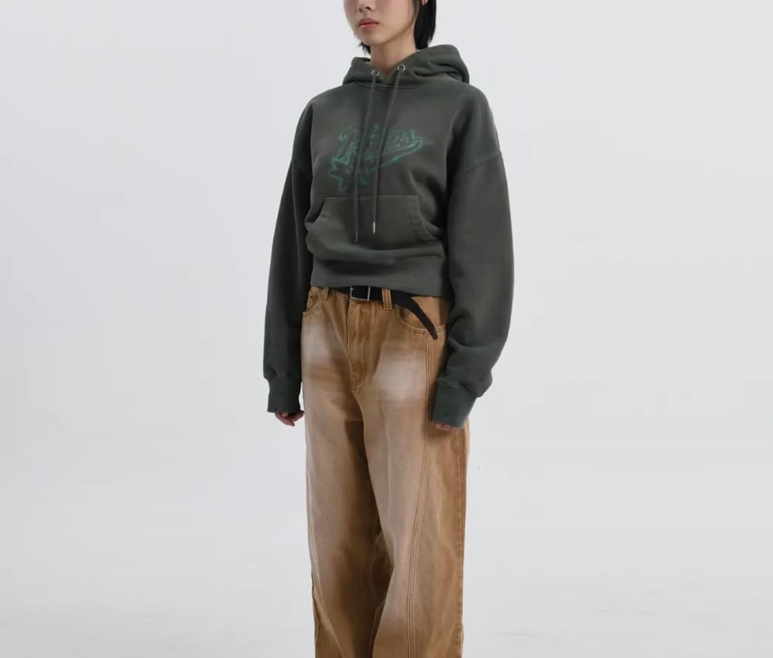 피지컬 디파트먼트 cropped hoodie 상품이미지1
