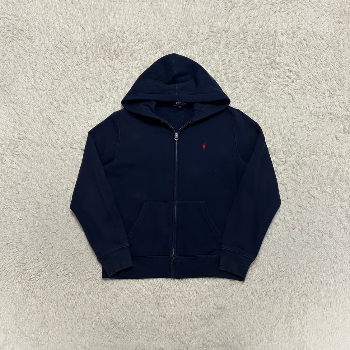 Polo Navy Zip-Up Hoodie 상품이미지4