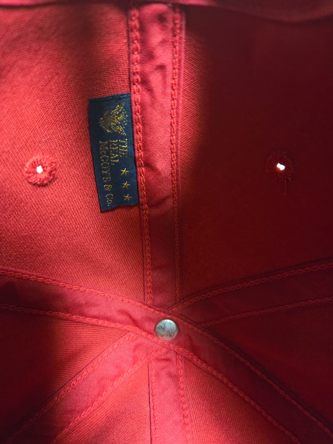 리얼맥코이 레드 볼캡 팝니다 상품이미지4