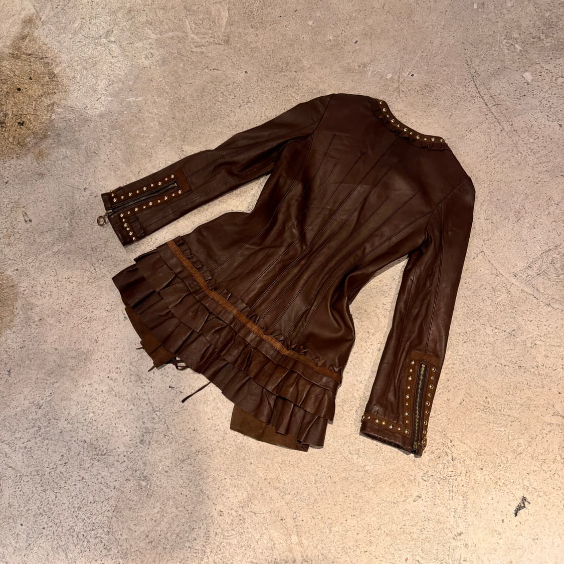 스터드 양가죽 자켓 상품이미지6