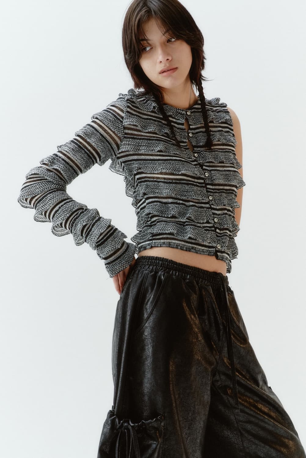 Gimmetheyoung G_BACK FRONT WAVE CARDIGAN 상품이미지3
