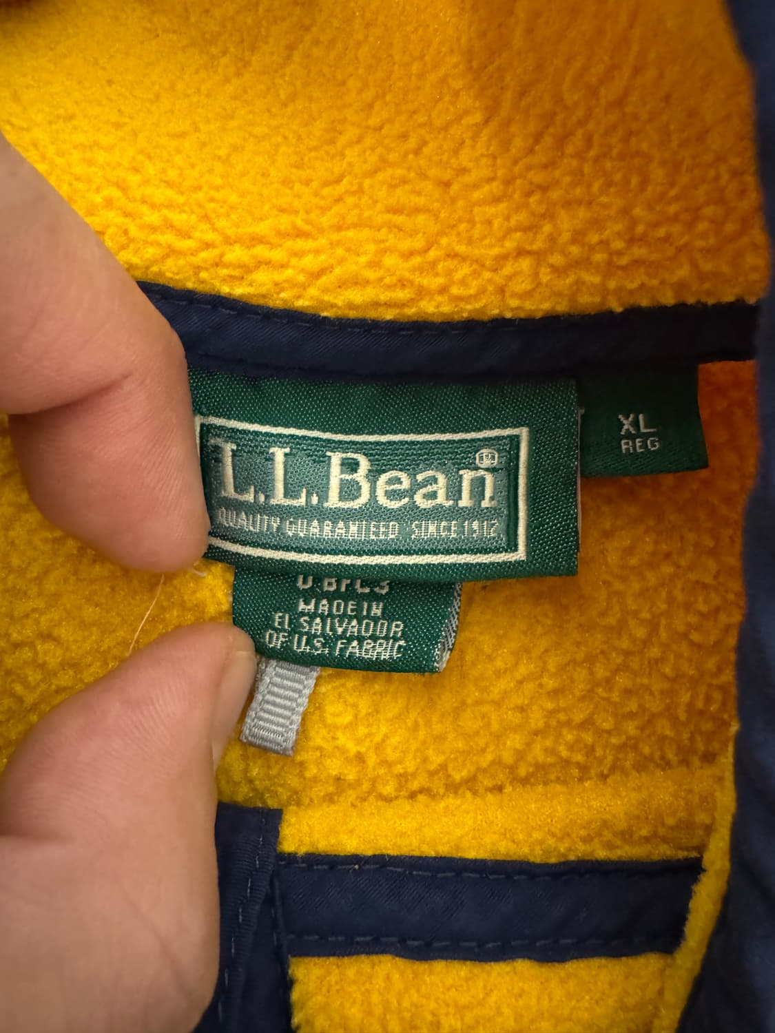 엘엘빈 스냅 티 플리스 풀 오버 옐로우 네이비 상품이미지5