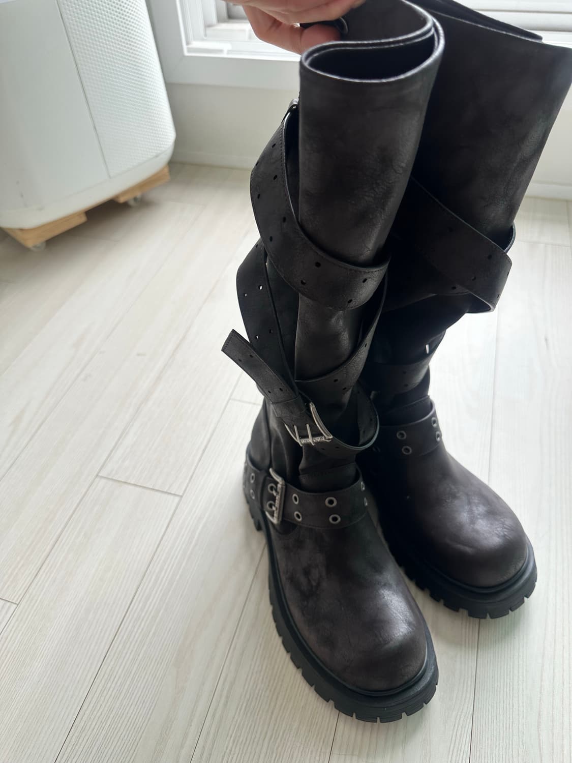 블랙퍼플 부츠 240 상품이미지2