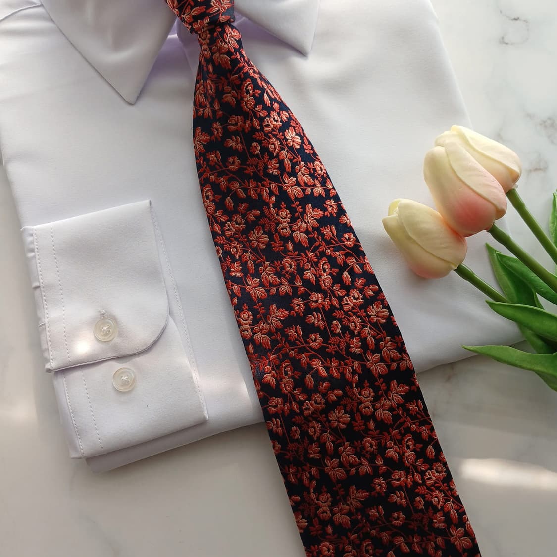 아쿠아스큐텀 실크 자카드 넥타이 9.4cm A+등급 A18639
 상품이미지5