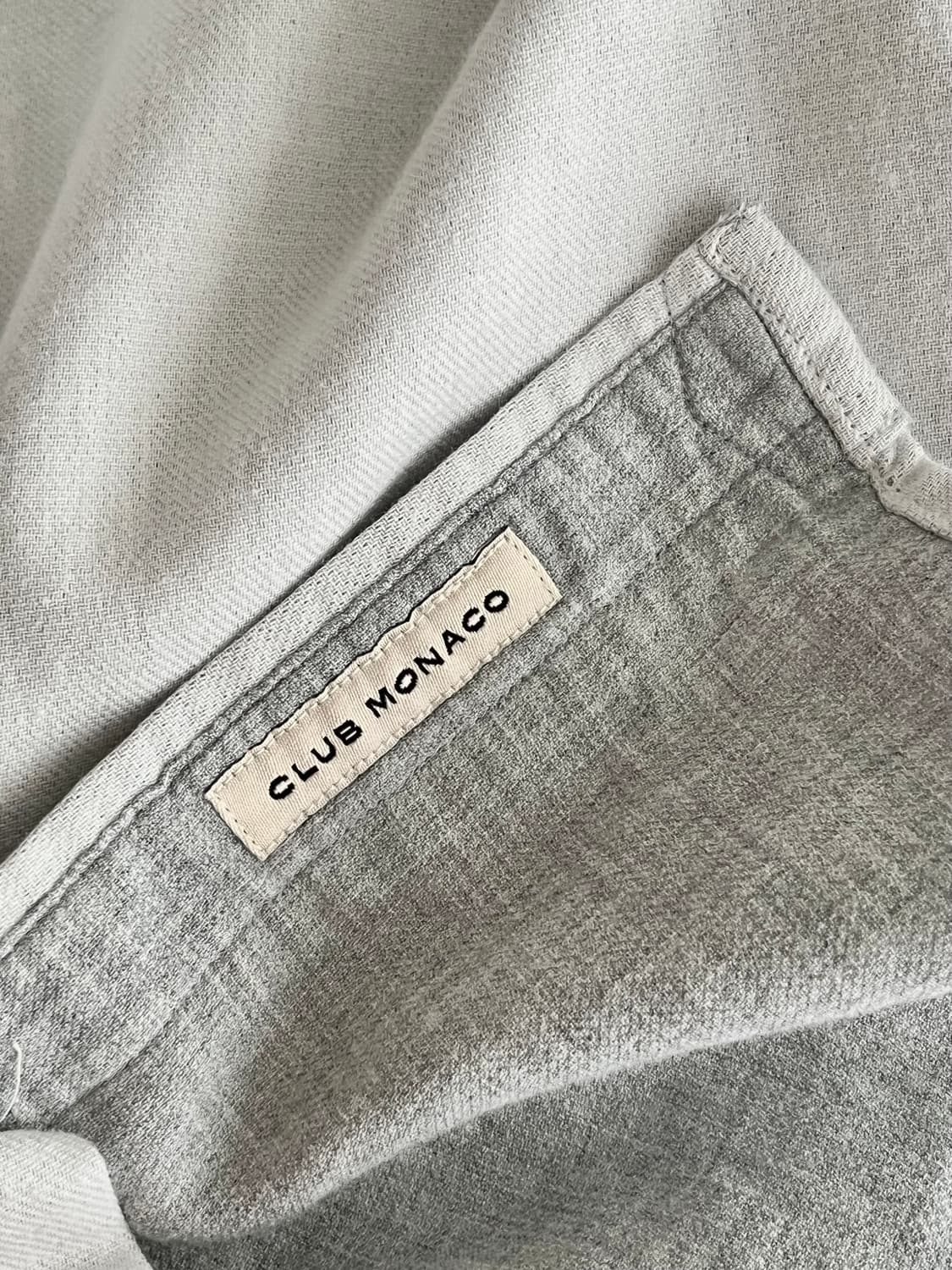 S) 클럽모나코 슬림핏 도톰 셔츠 스카이블루 상품이미지6