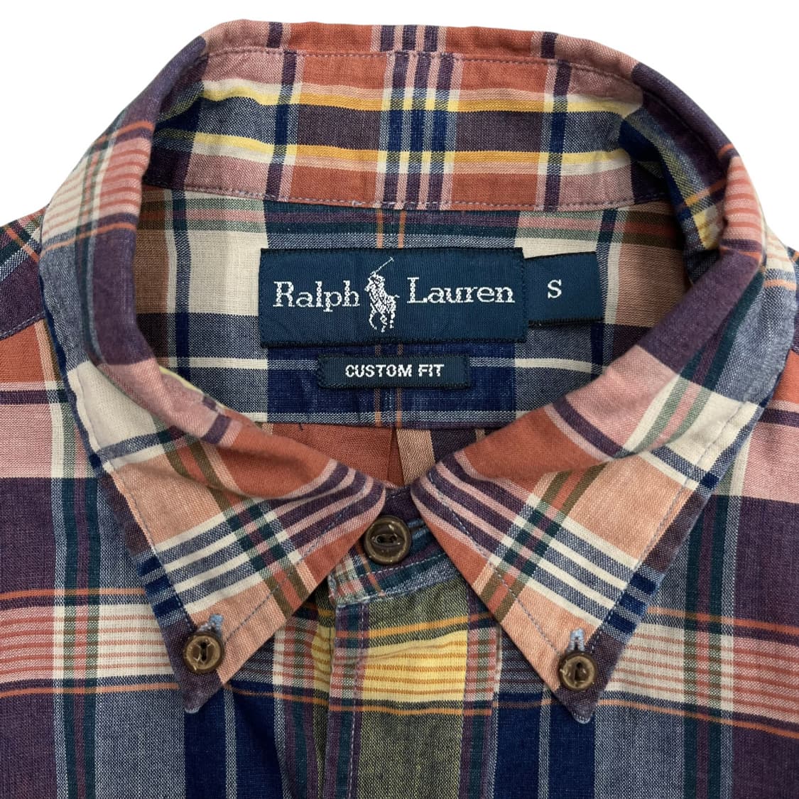 폴로 랄프로렌 네이비포니 파스텔 타탄체크 반팔 셔츠 S 상품이미지5