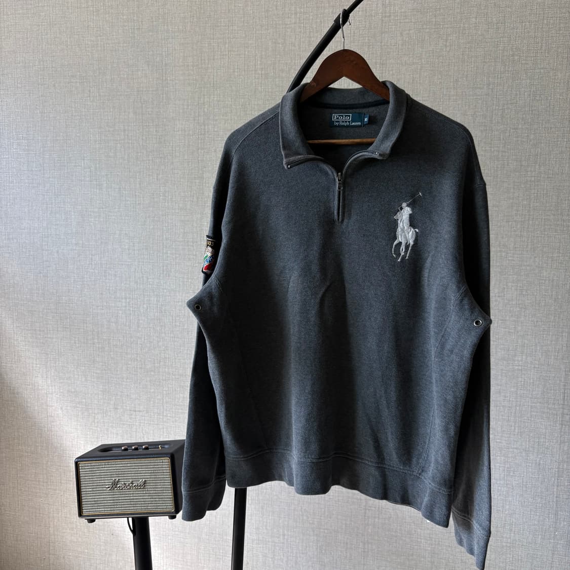 폴로 랄프로렌 빅포니 그레이 반집업 니트 상품이미지5