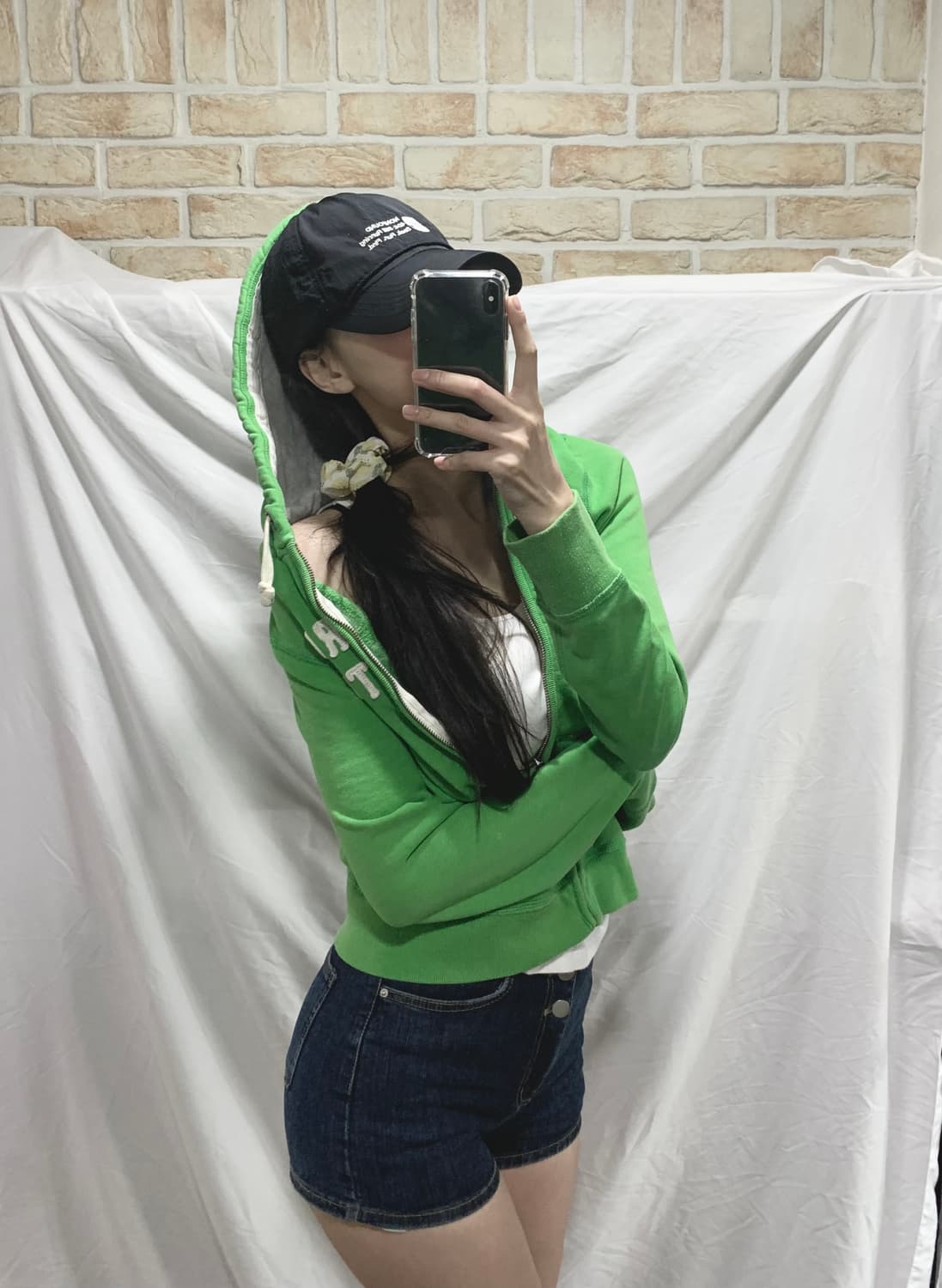 아베크롬비 후드집업,M,연두🇺🇸 상품이미지1