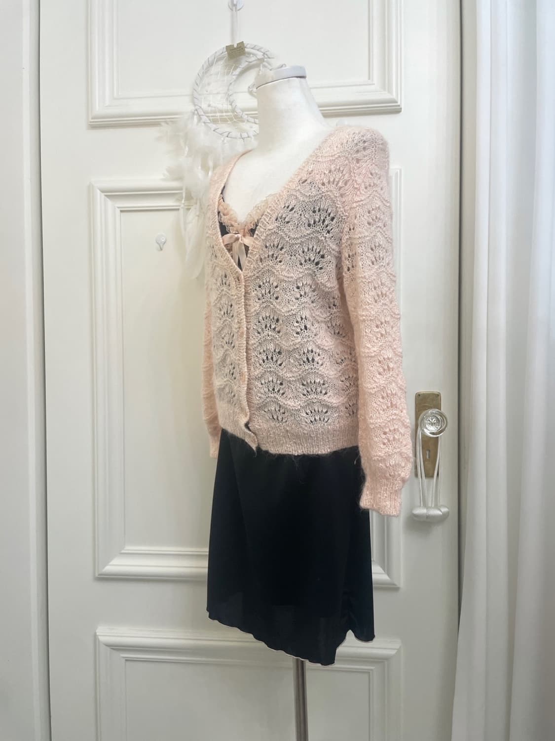 coral crochet twinkle lovely cardigan 상품이미지3