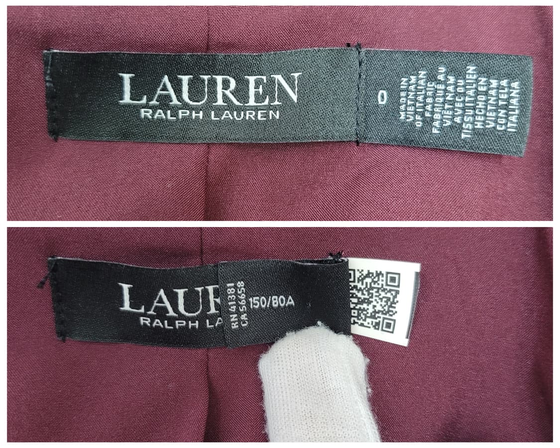 폴로랄프로렌 QR 인증 헤링본 트위드 블레이저 자켓 0사이즈 새상품급 상품이미지8