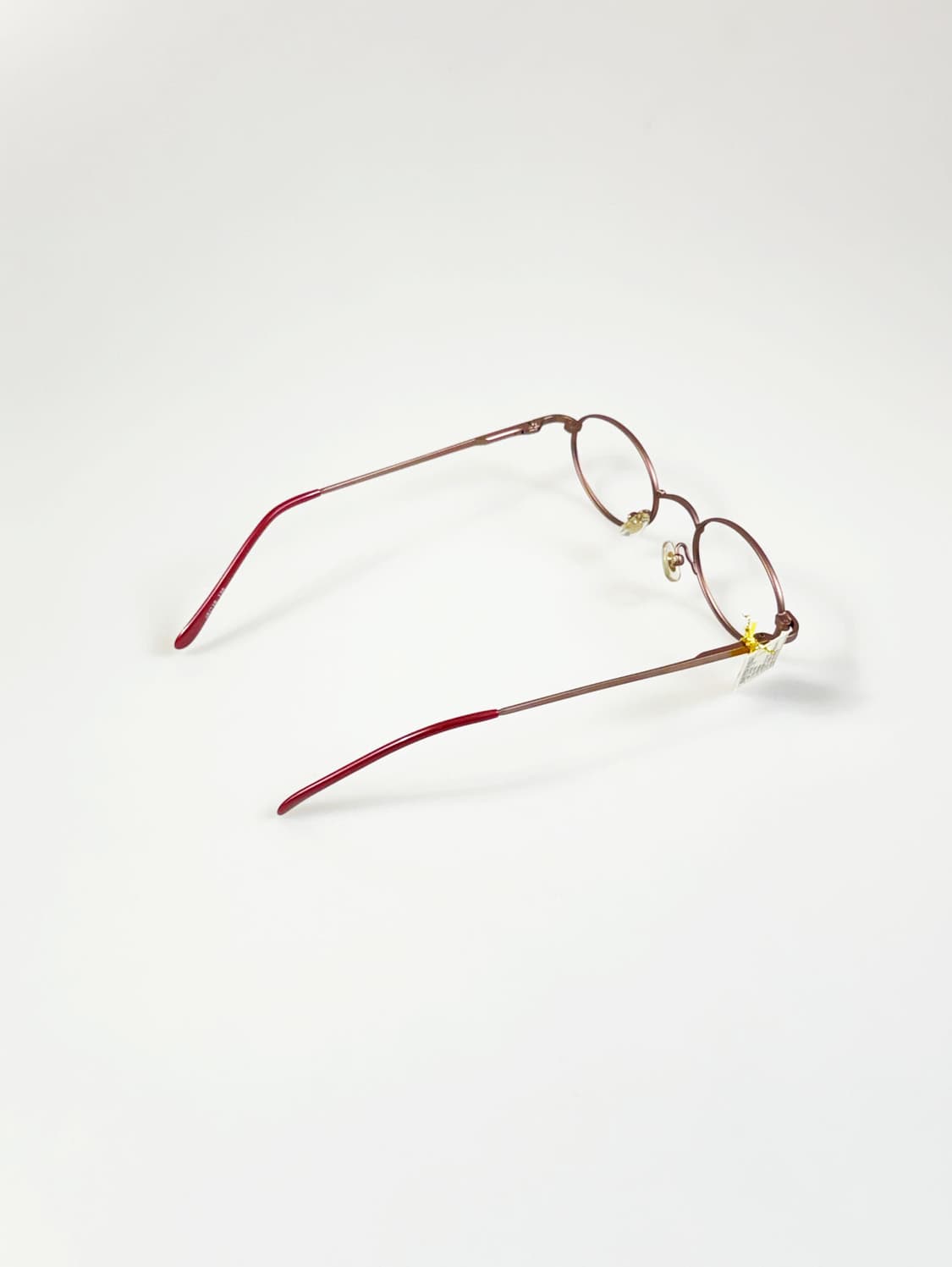 90s FEEL 로즈 브라운 슬림 오벌 메탈 빈티지 안경 상품이미지4