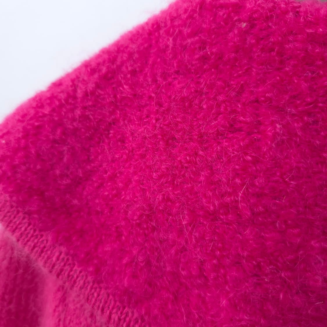 CASTEL ROMANI 핫핑크 키드모헤어 세일러카라 니트가디건 상품이미지9