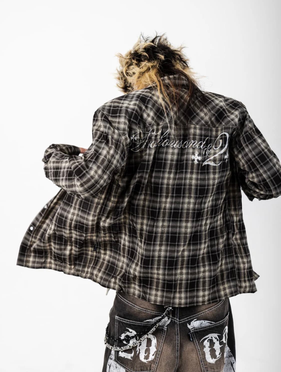 (2002)Line stone check shirts 상품이미지1