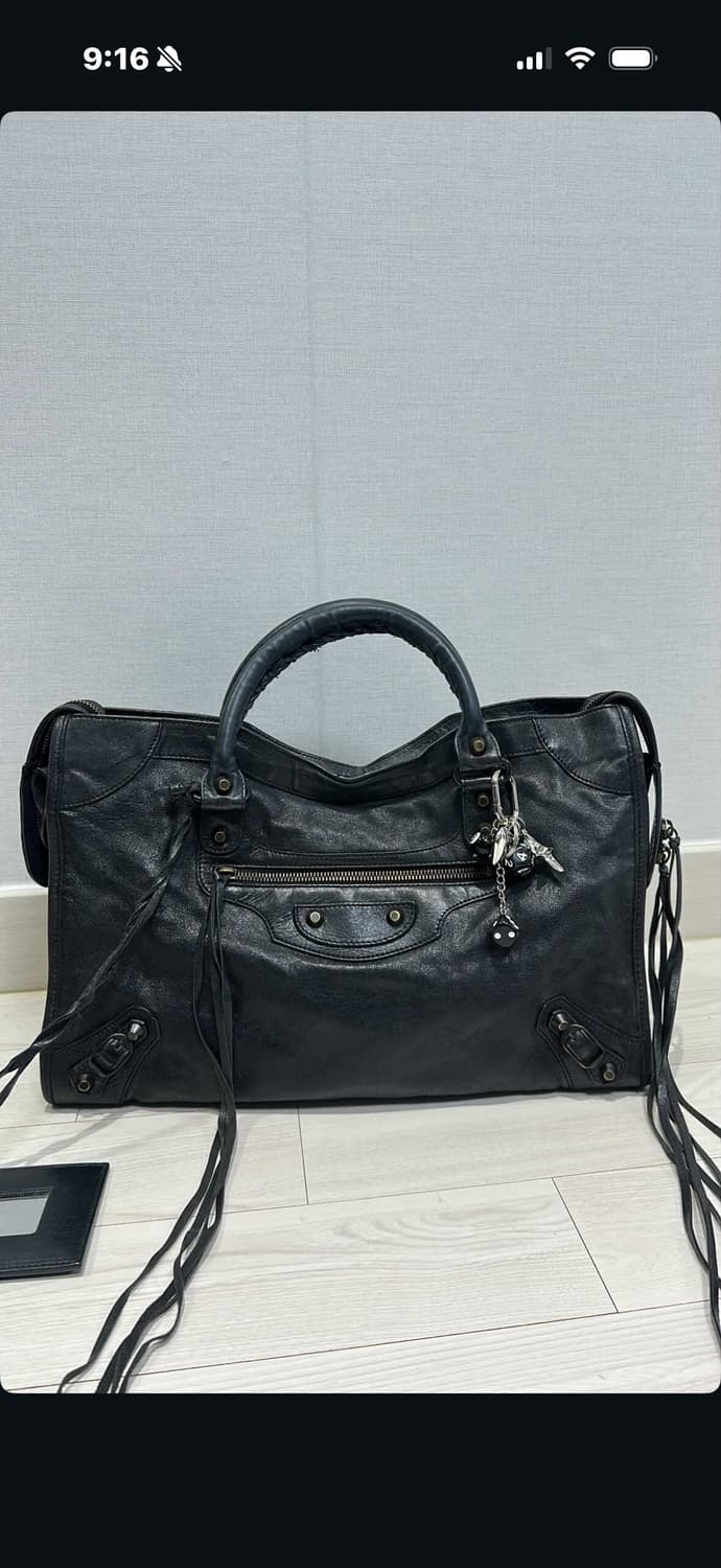 발렌시아가 모터백 미디움 블랙 상품이미지3