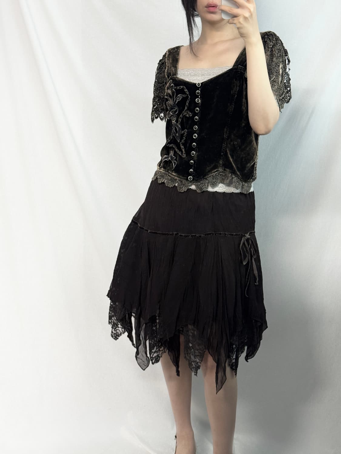 벨벳 페어리 버튼 탑 상품이미지5