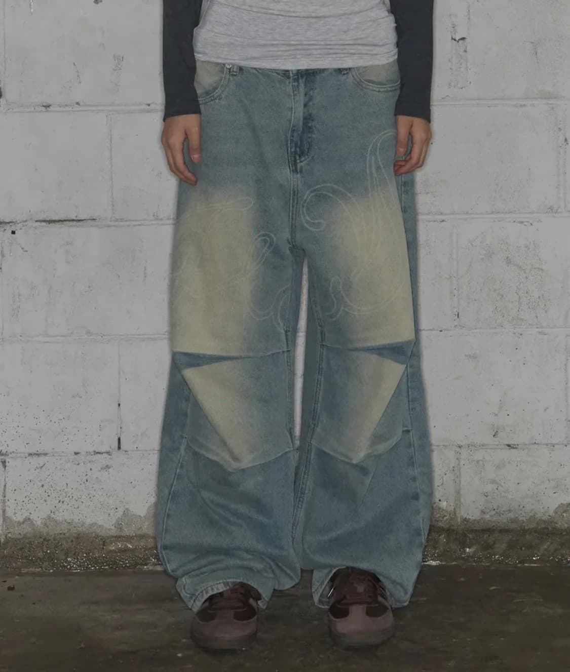 팬시클럽 엔젤 빈티지 워싱 핀턱팬츠 상품이미지2