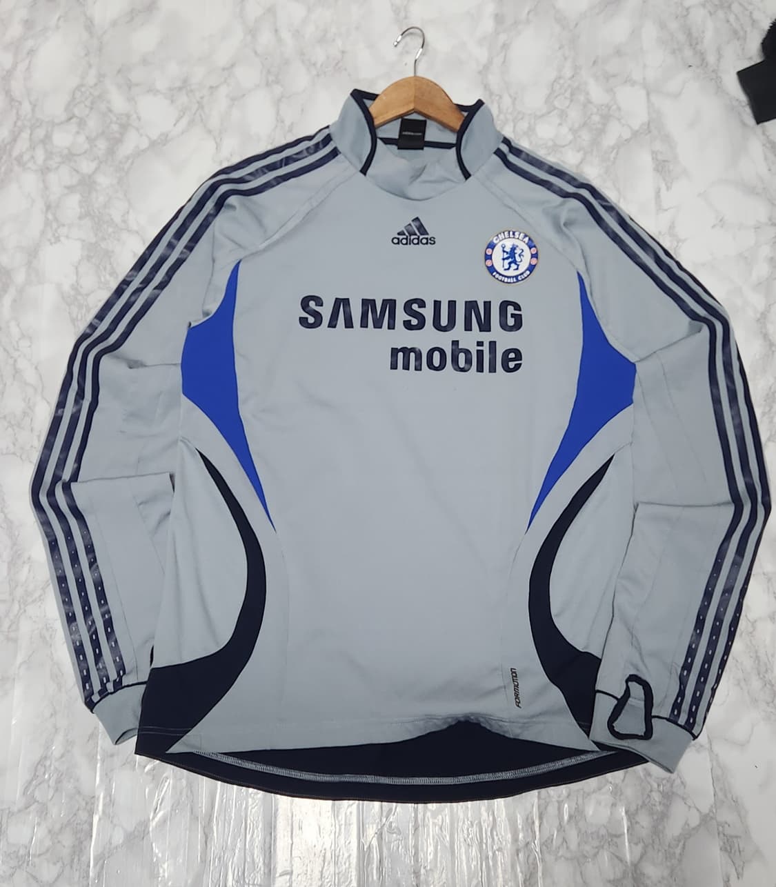 아디다스 첼시 06-07 선수 지급용 트레이닝 탑 웜업 상품이미지1