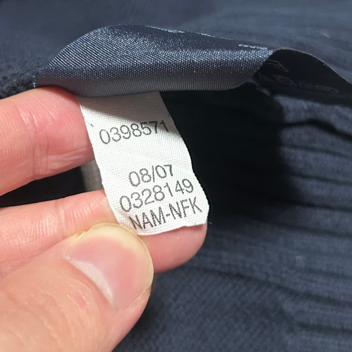 [L] Tommy 타미힐피거 네이비 반집업 배색 코튼 니트 상품이미지4