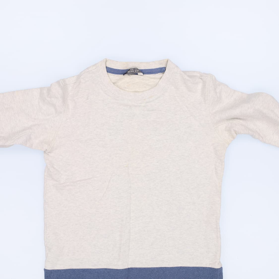 [100] 빈폴 배색 라운드 맨투맨 긴팔티 0112J 상품이미지5