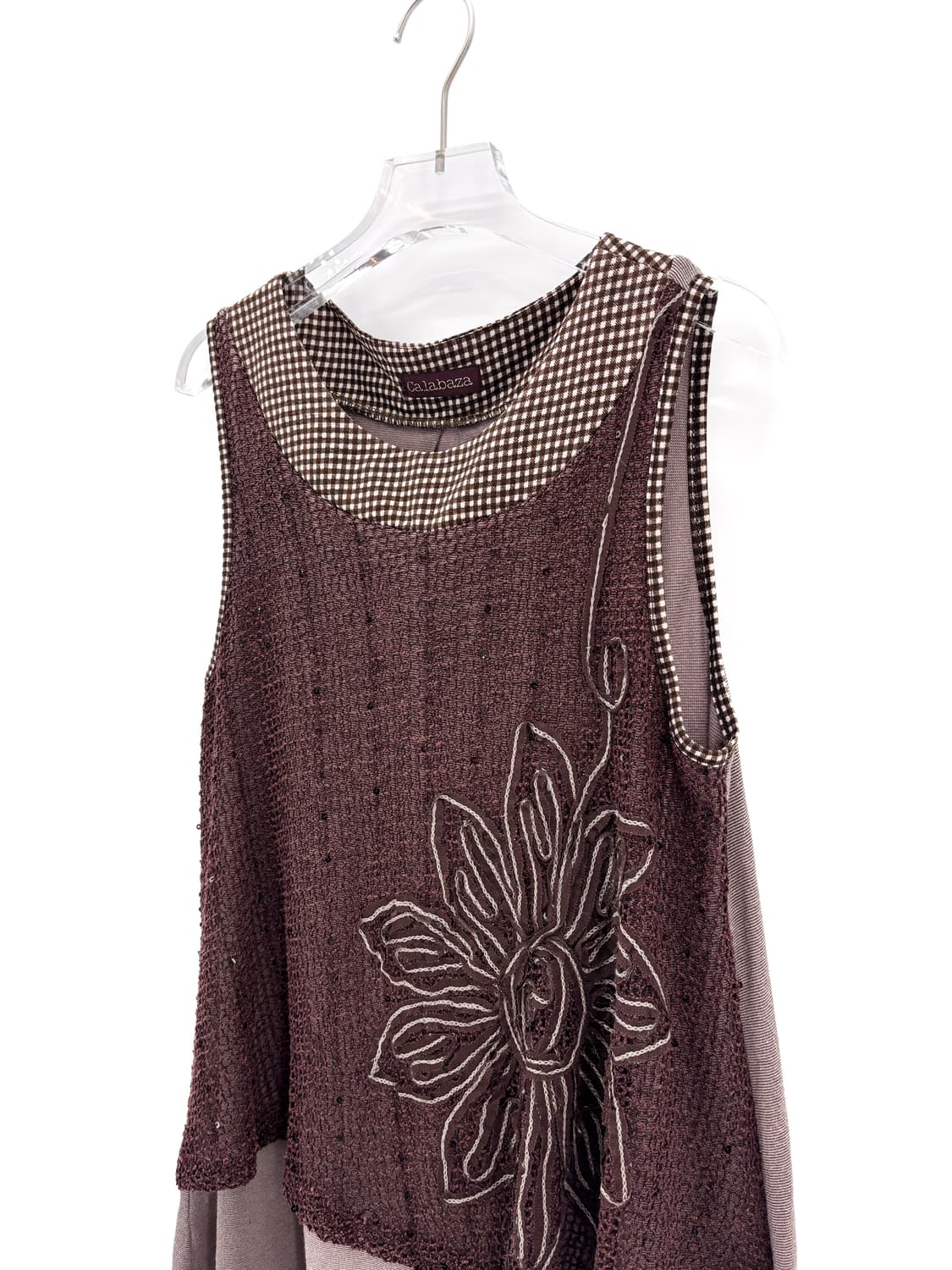 빈티지 플라워 아플리케 슬리브리스 상품이미지6