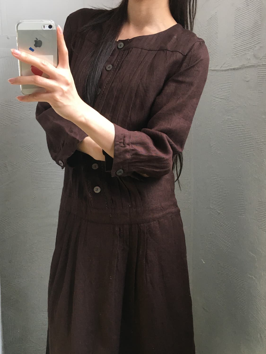 Max Mara 막스마라 브라운 컬러 린넨 원피스 상품이미지1