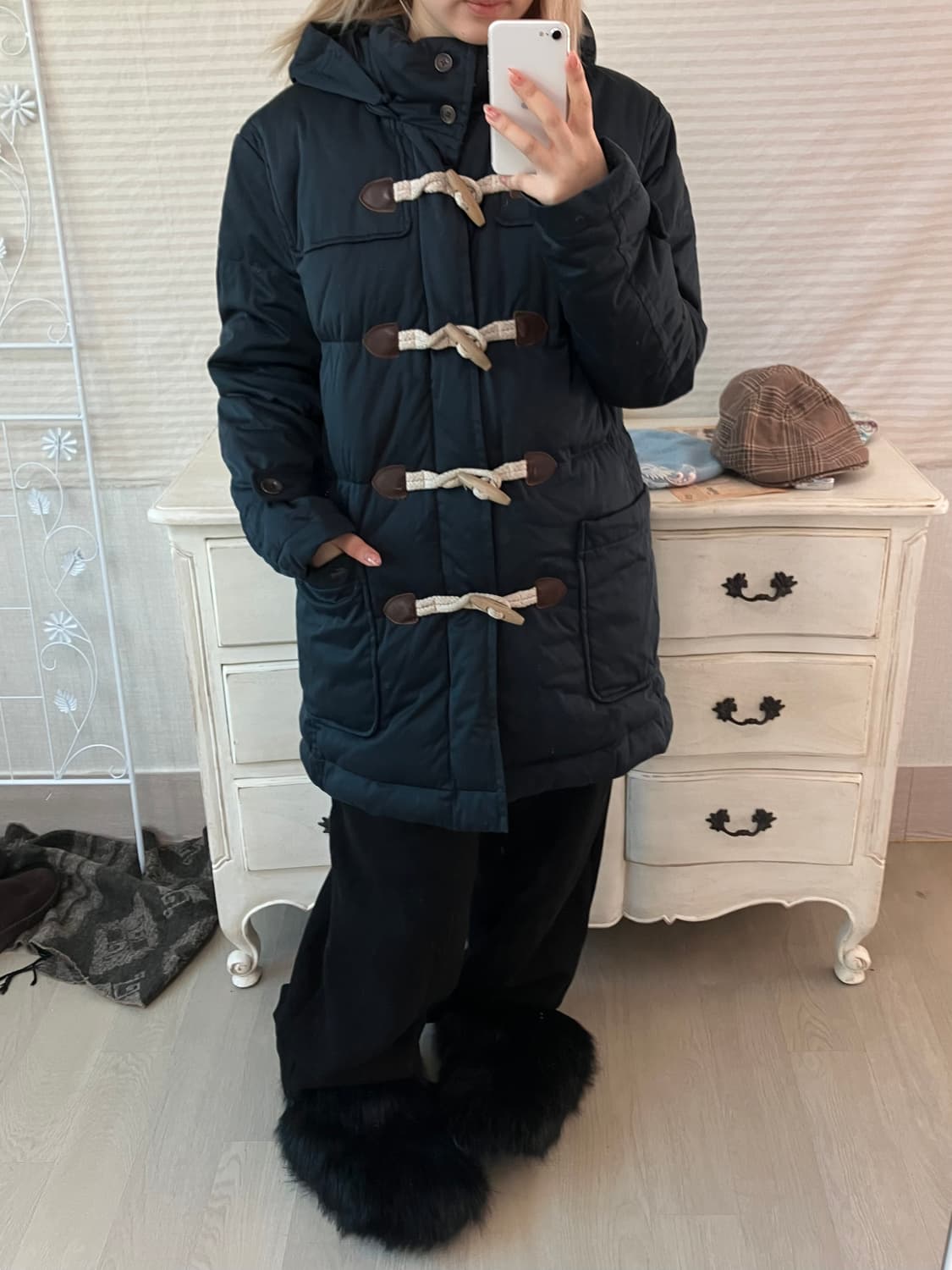 jpn vintage 라코스테 네이비 더플 롱패딩  상품이미지1