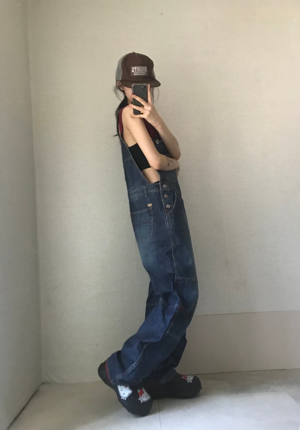 게스 워시드 데님 오버롤 상품이미지4