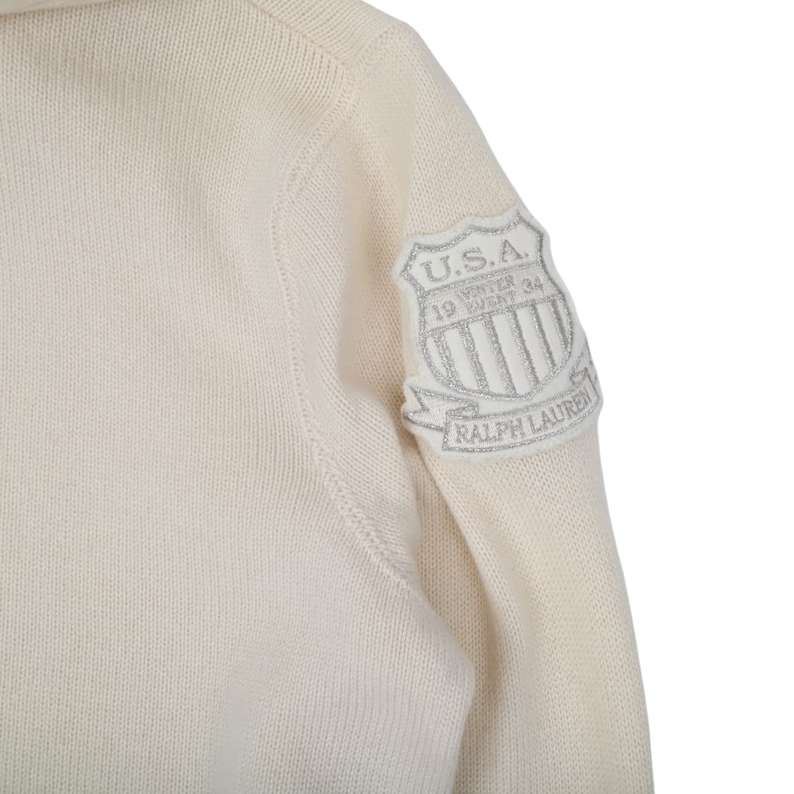 폴로 아이보리 캐시미어 100 니트 후드집업 상품이미지3