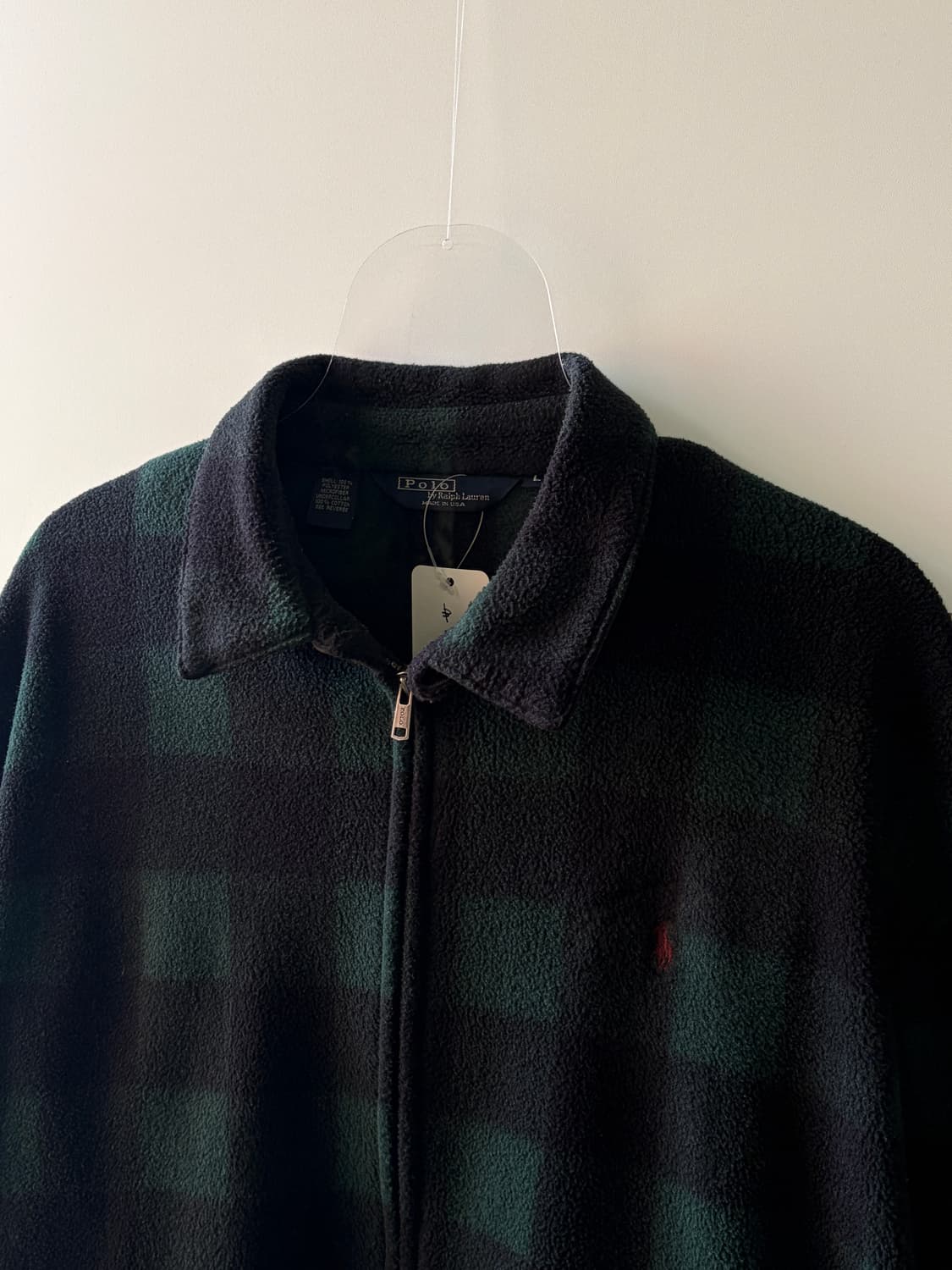90s 폴로 블랙워치 플리스 집업 자켓 USA 상품이미지2