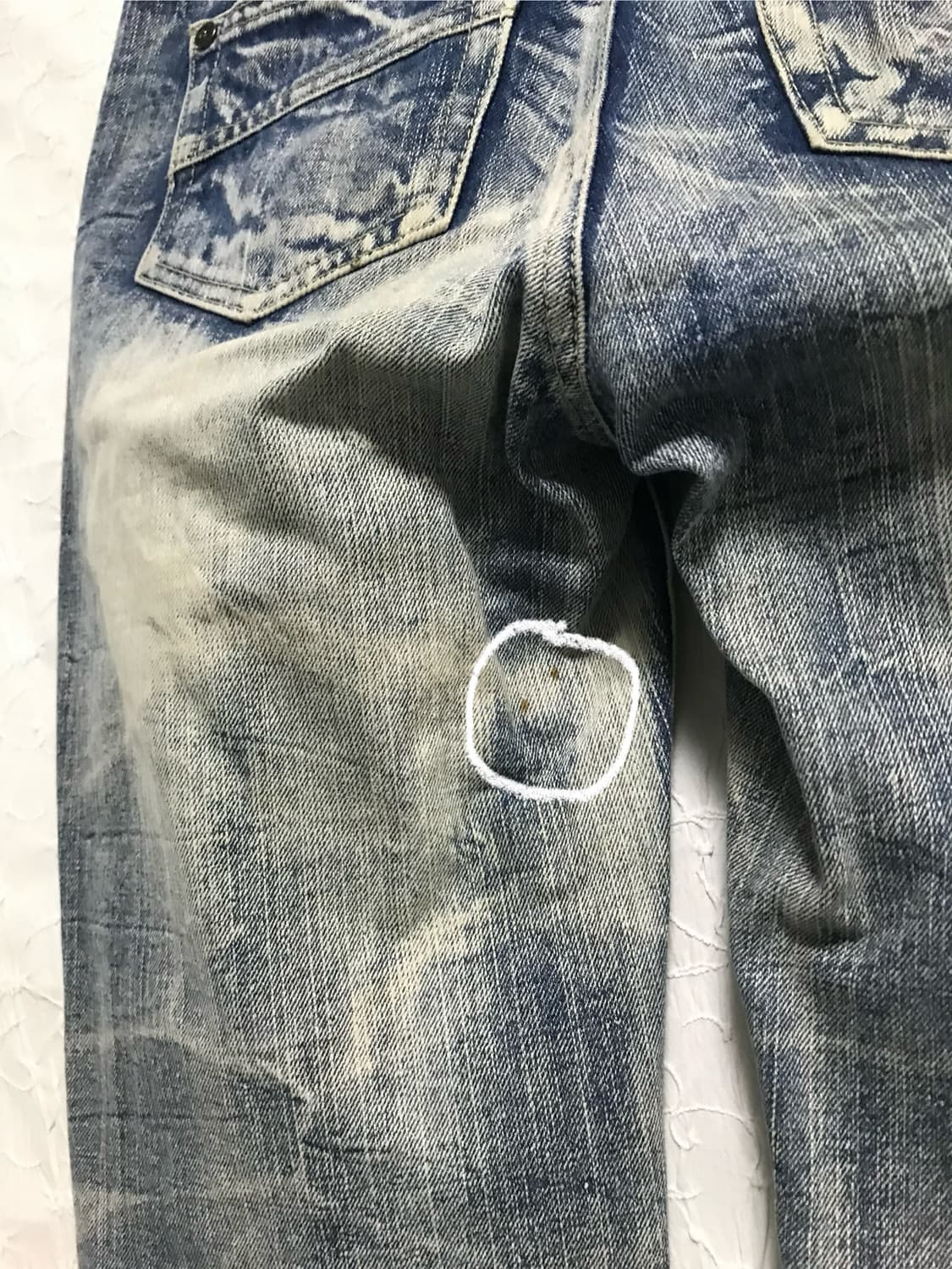 빈티지 d.i.a깔 디스트로이드 데미지 레이스 데님 팬츠 상품이미지4