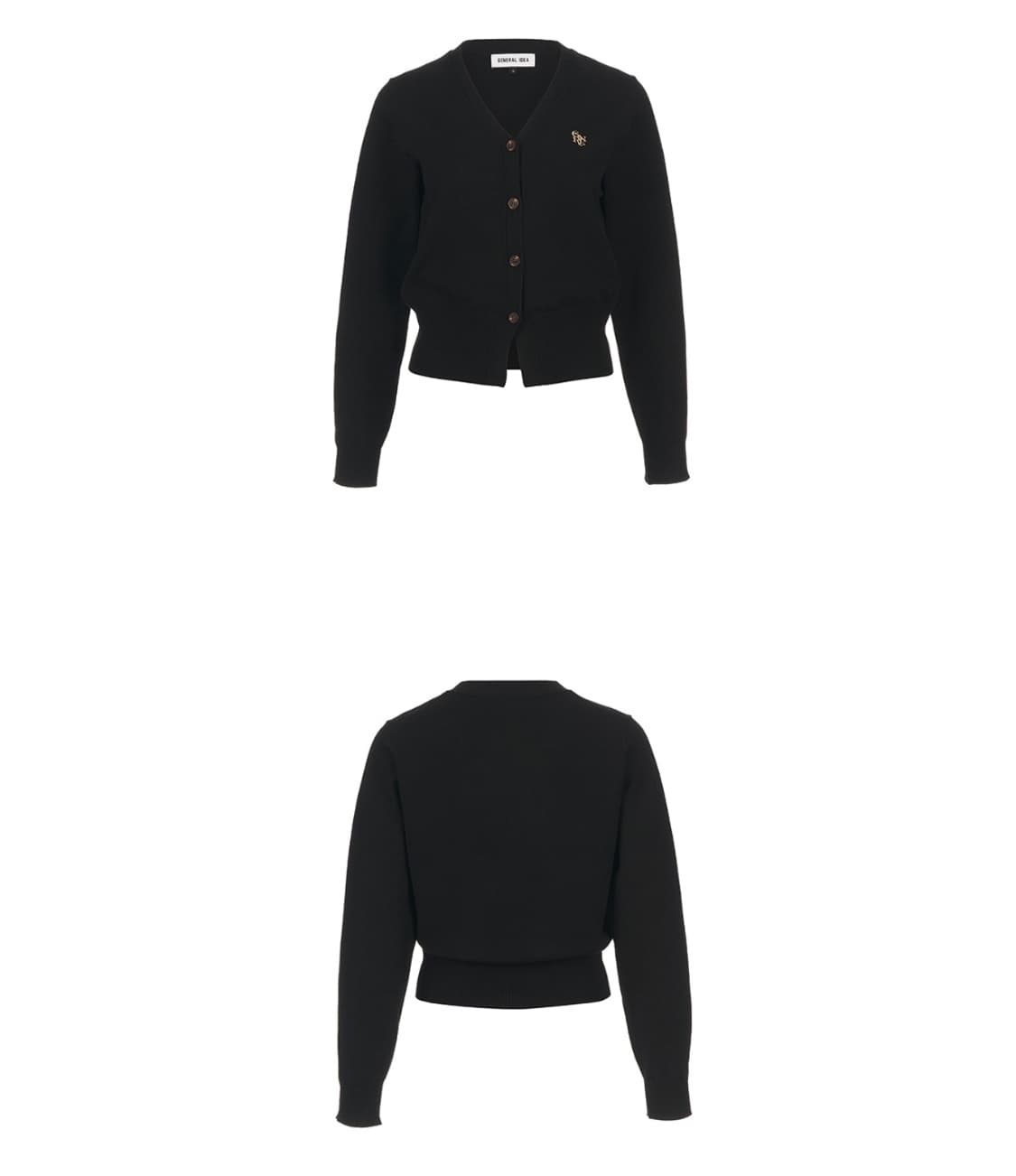 택달린새상품) 제너럴아이디어 GNRL 에센셜 가디건 블랙 m 상품이미지2