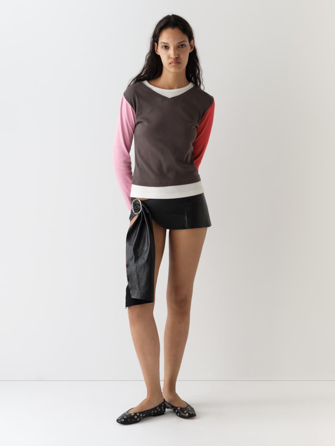 [S]기마구아스 Samm 레이어드 티셔츠/멀티 상품이미지3