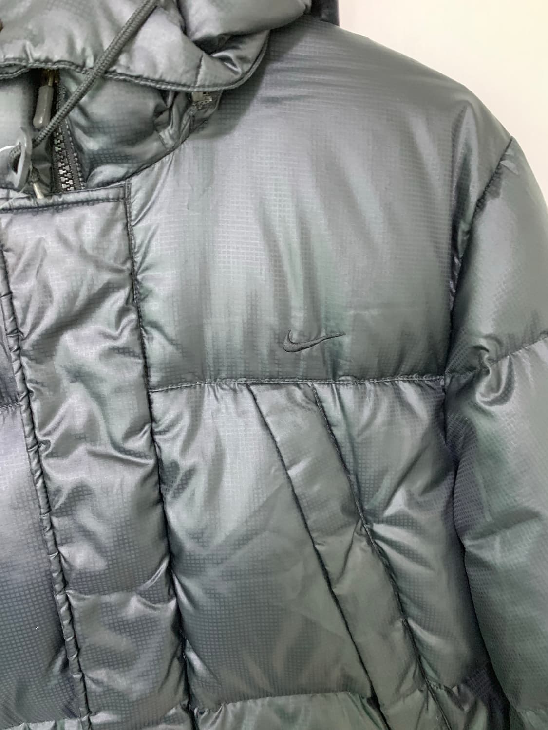 나이키 투웨이 지퍼 미디 패딩 블랙 XL 빈티지 남녀공용 상품이미지3