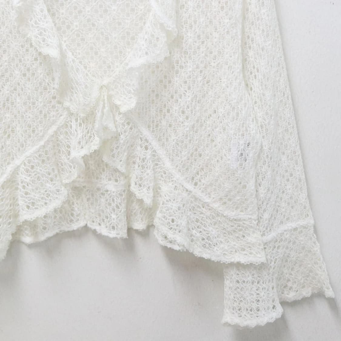 꾸레쥬 프릴 레이스 가디건 66115 상품이미지4