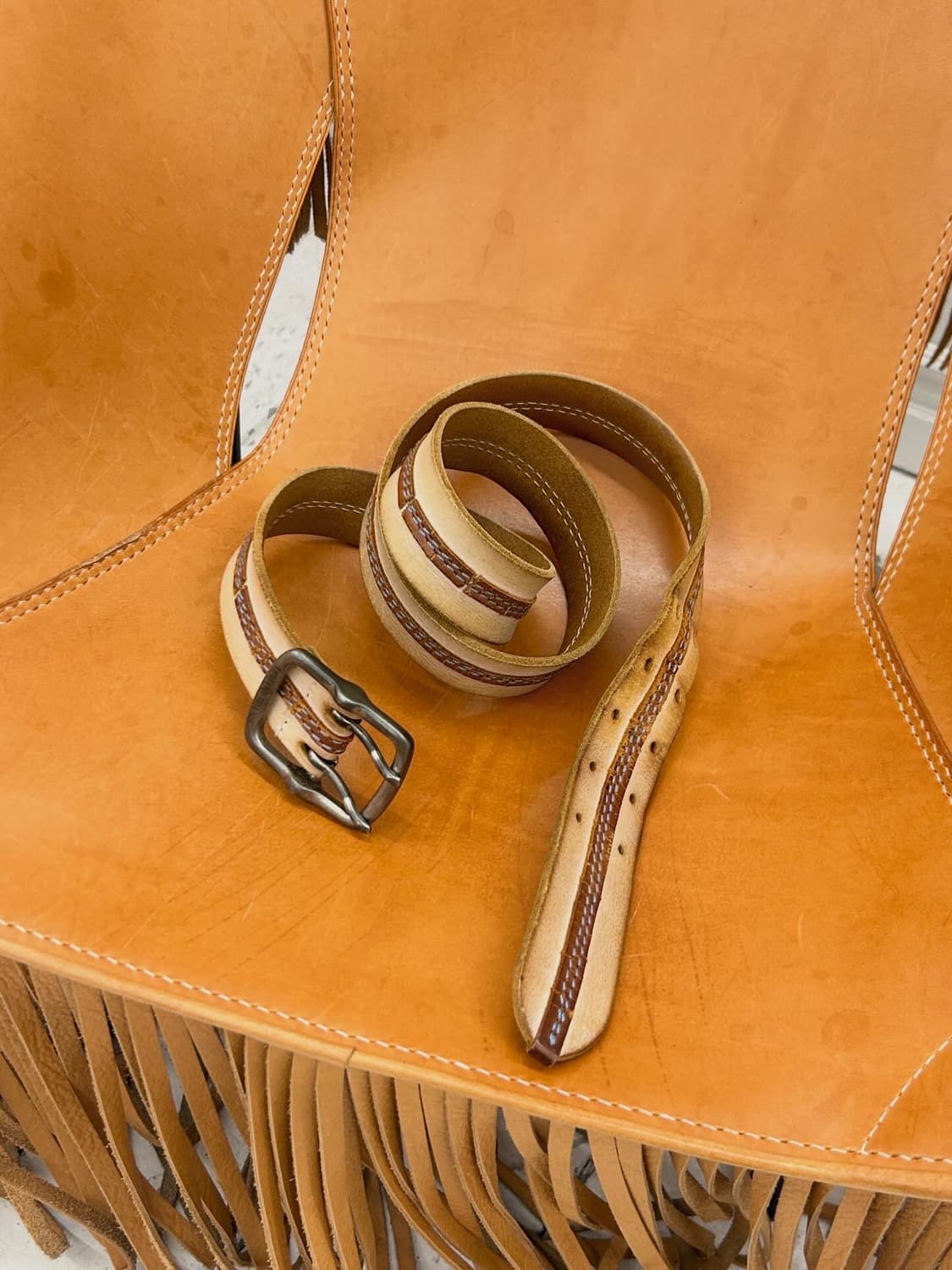 빈티지 아르마니 레더 벨트 상품이미지1