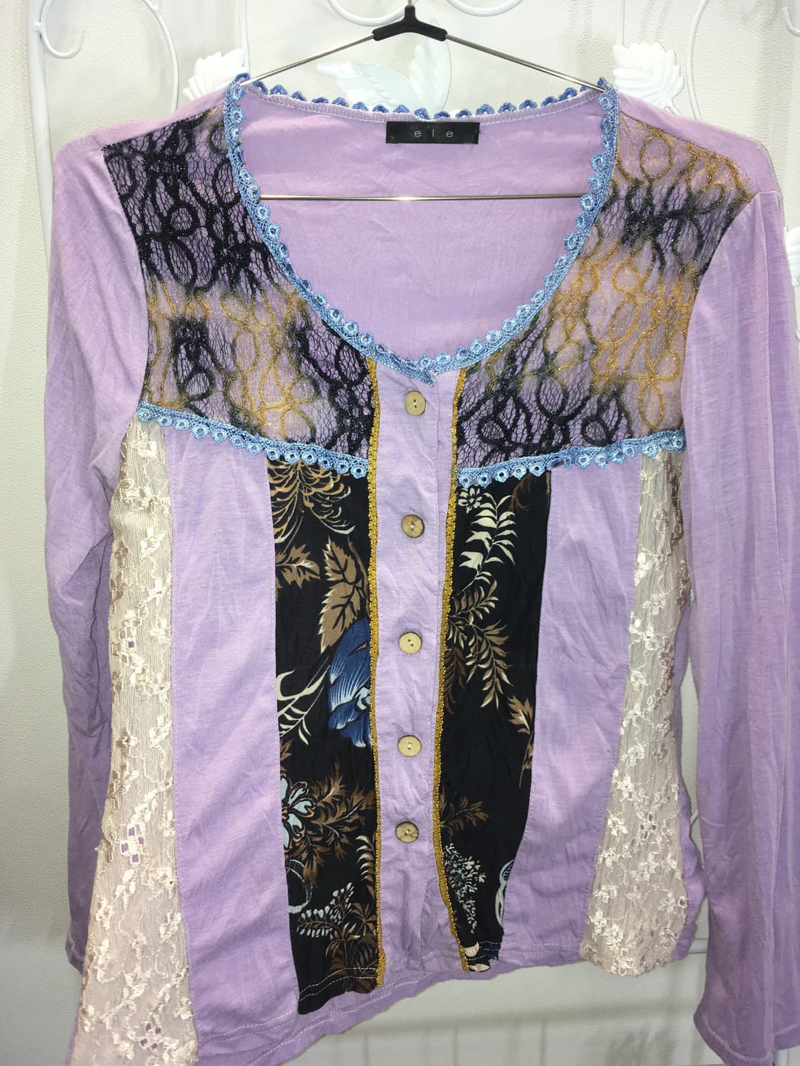 jpn vintage archive patchwork lace cardi 상품이미지6